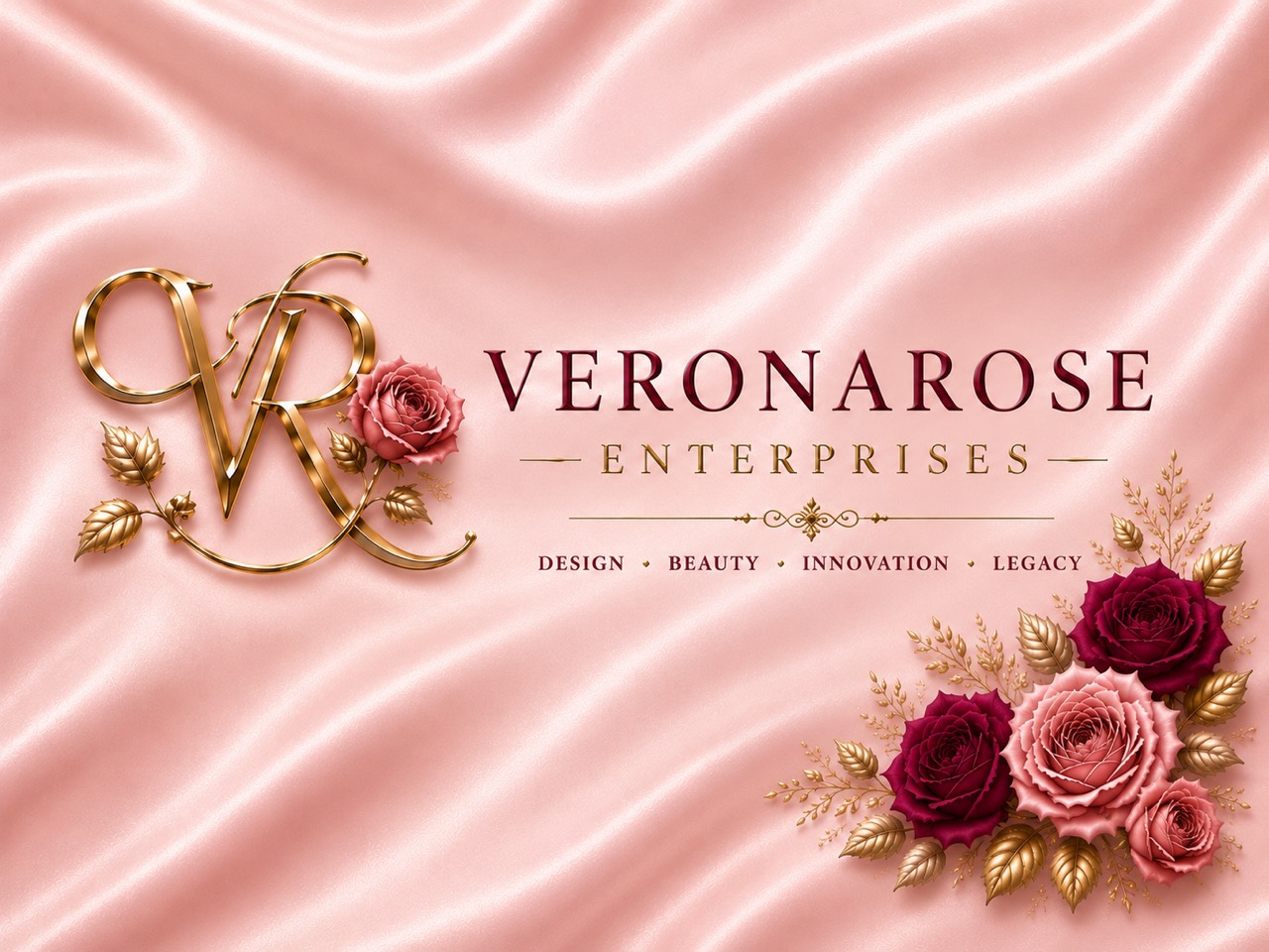 Verona Rose Enterprises logo and trademark concept banner